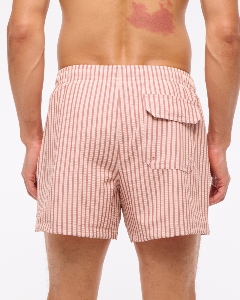 Pull-On Wide Seersucker Swim Trunk