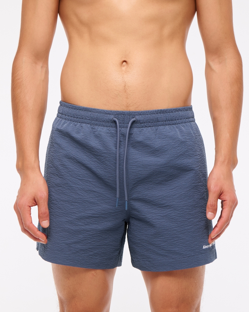 Pull-On Micro-Texture Swim Trunk