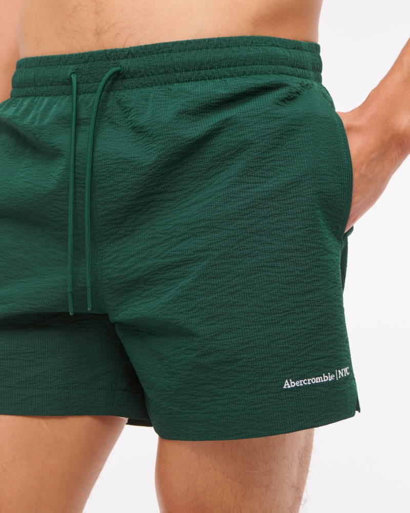 Pull-On Micro-Texture Swim Trunk