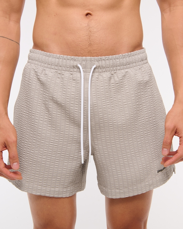 Abercrombie & Fitch, Pull-On Wide Seersucker Swim Trunk