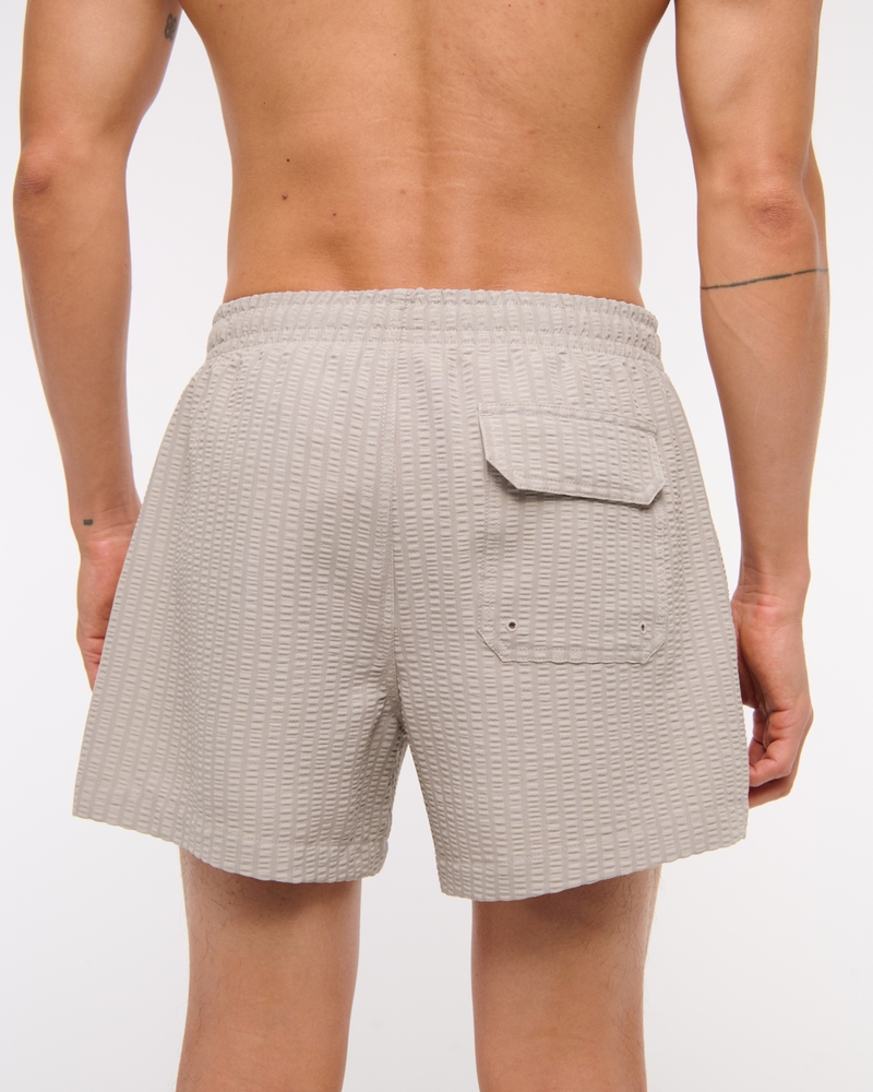 Men's Pull-On Wide Seersucker Swim Trunk Men's Swimwear