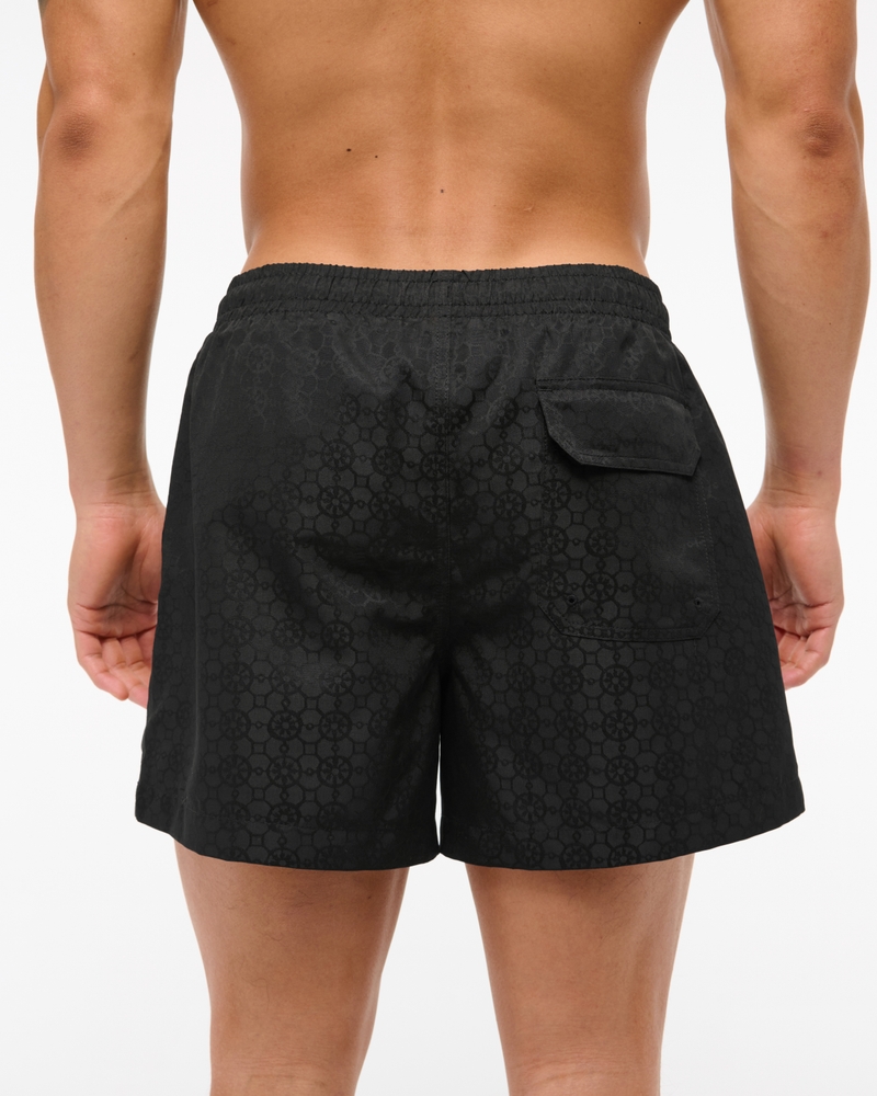 Pull-On Jacquard Swim Trunk