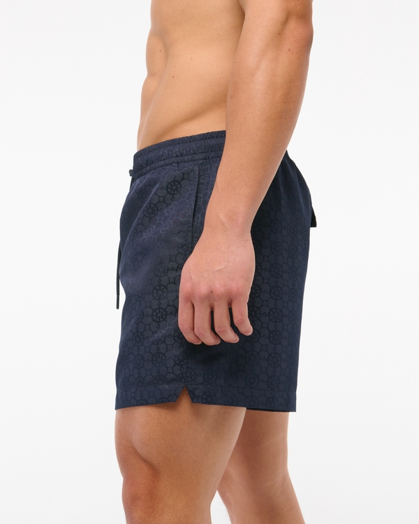Pull-On Jacquard Swim Trunk