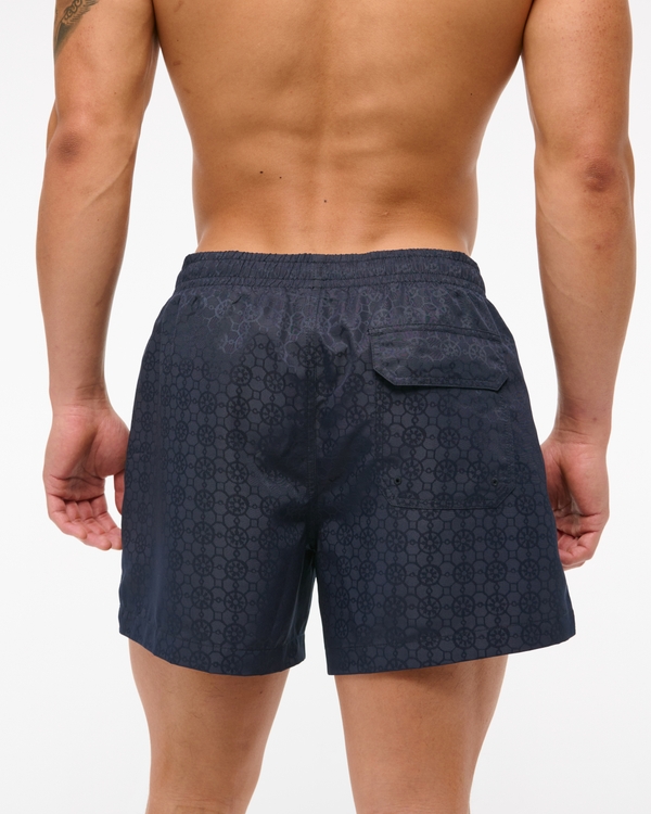 Pull-On Jacquard Swim Trunk