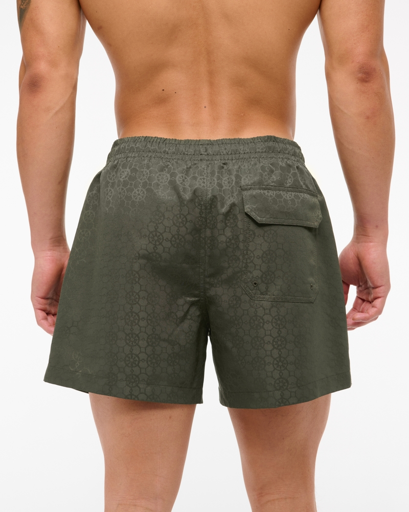 Pull-On Jacquard Swim Trunk
