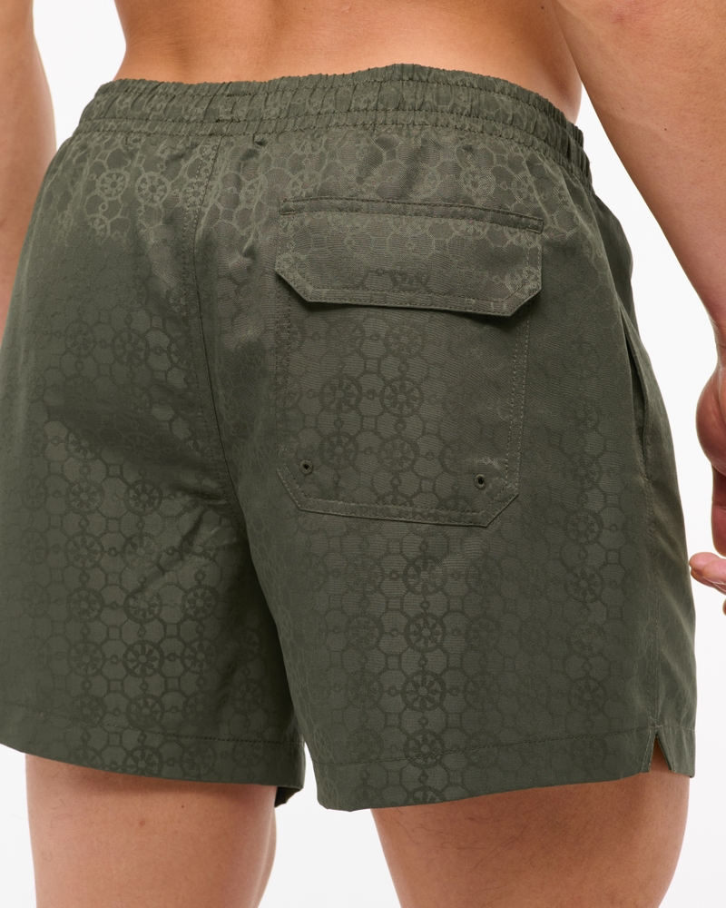 Pull-On Jacquard Swim Trunk