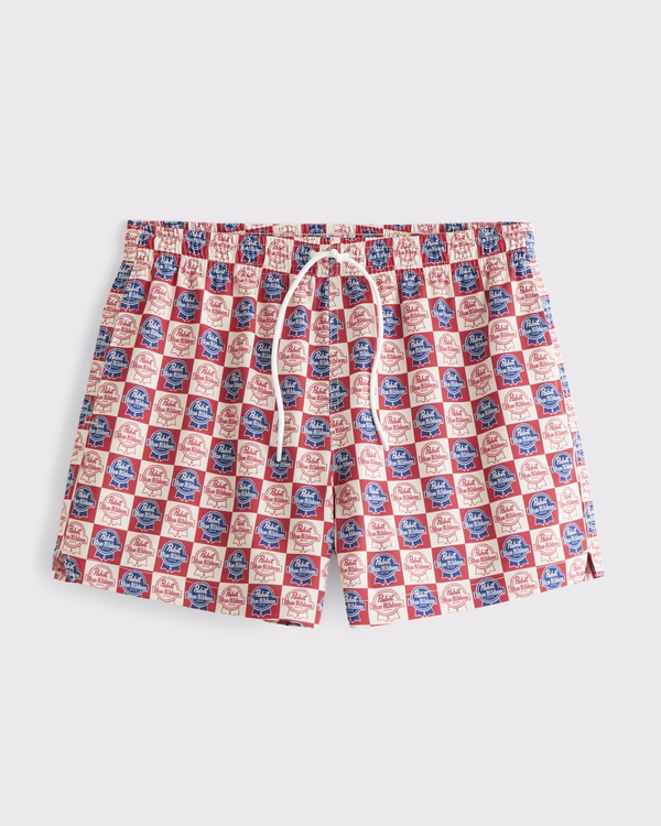 Pabst Blue Ribbon Graphic Pull-On Swim Trunk