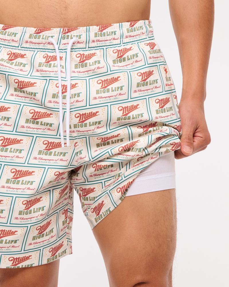 Miller High Life Graphic Pull-On Swim Trunk