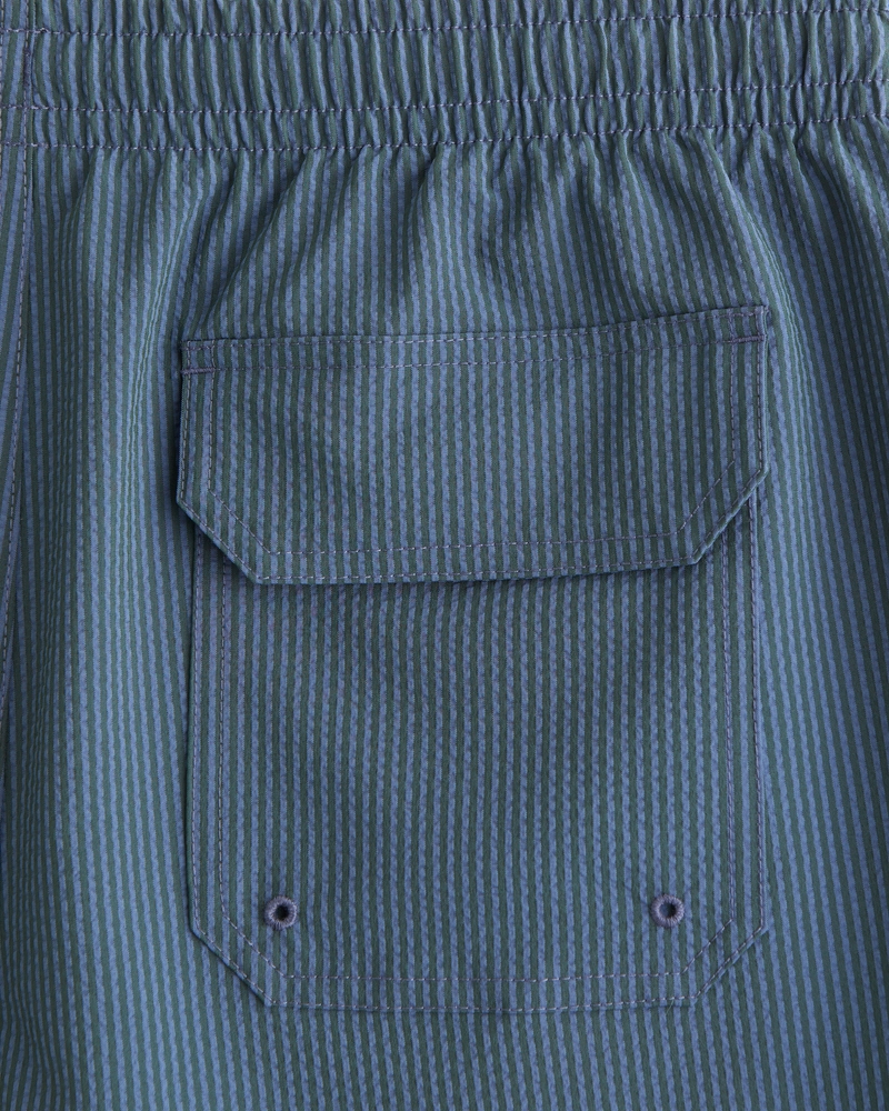 Pull-On Seersucker Swim Trunk