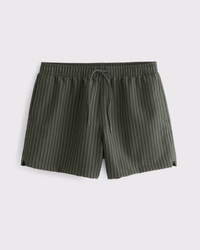 Pull-On Wide Seersucker Swim Trunk