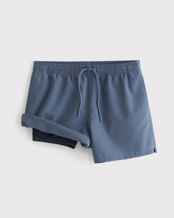 Pull-On Seersucker Swim Trunk