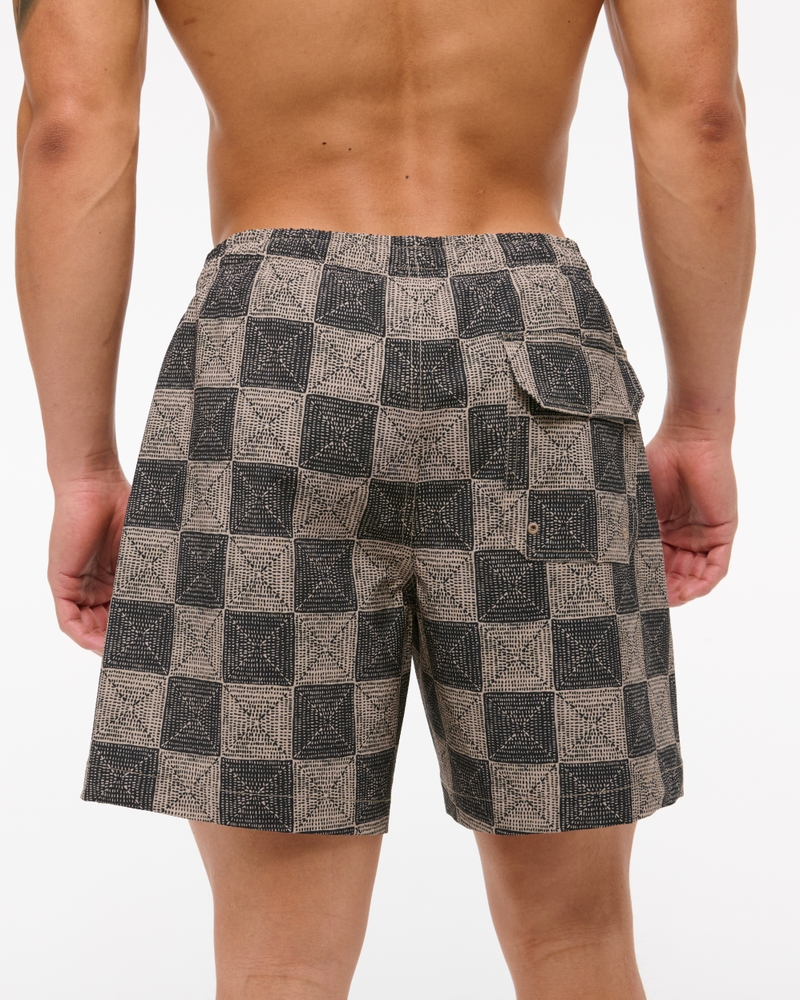 Pull-On Seersucker Swim Trunk