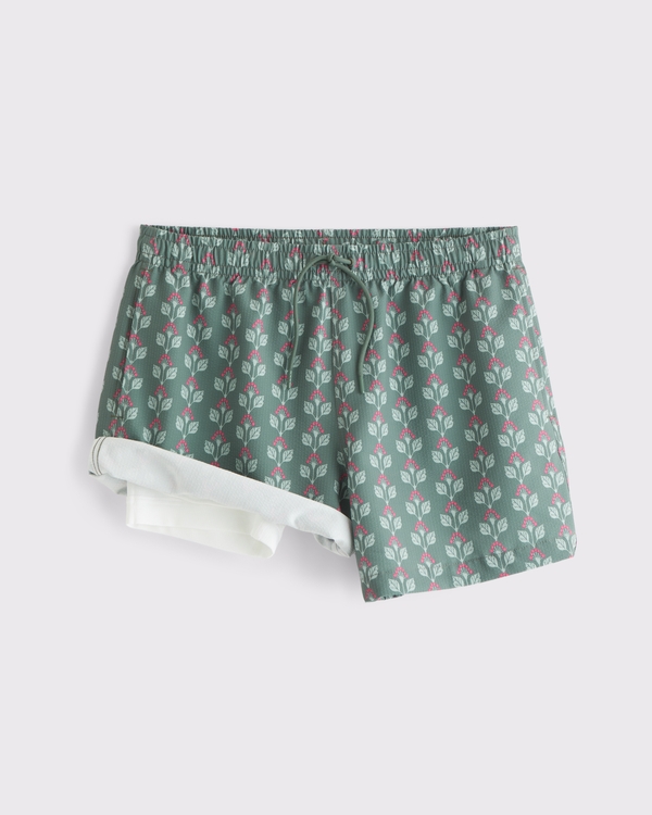 Pull-On Seersucker Swim Trunk