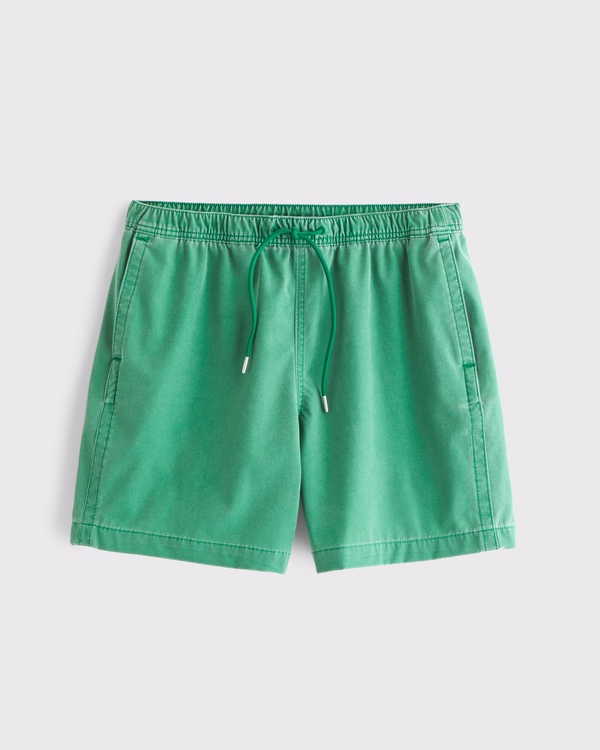 Pull-On Swim Short, Dark Jade Wash view 1