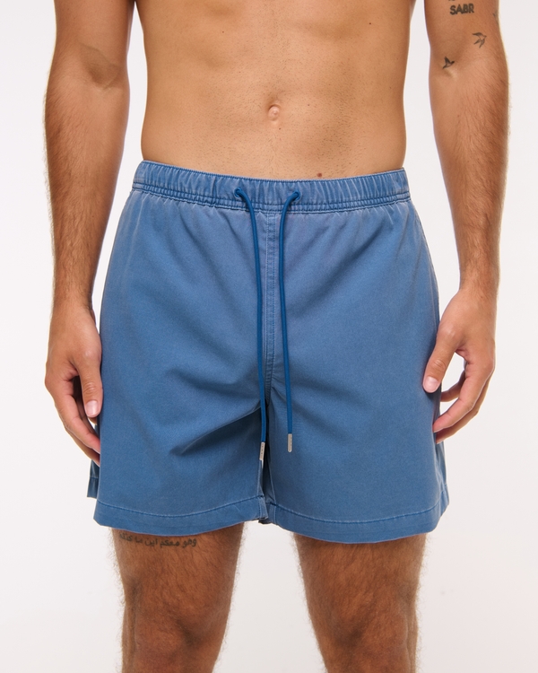 Pull-On Swim Short, Blue Wash view 1