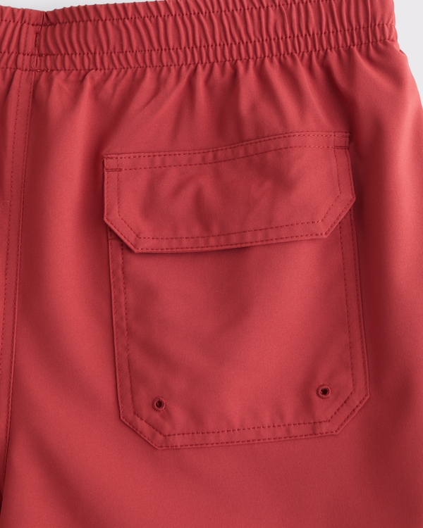 Pull-On Embroidered Swim Trunk