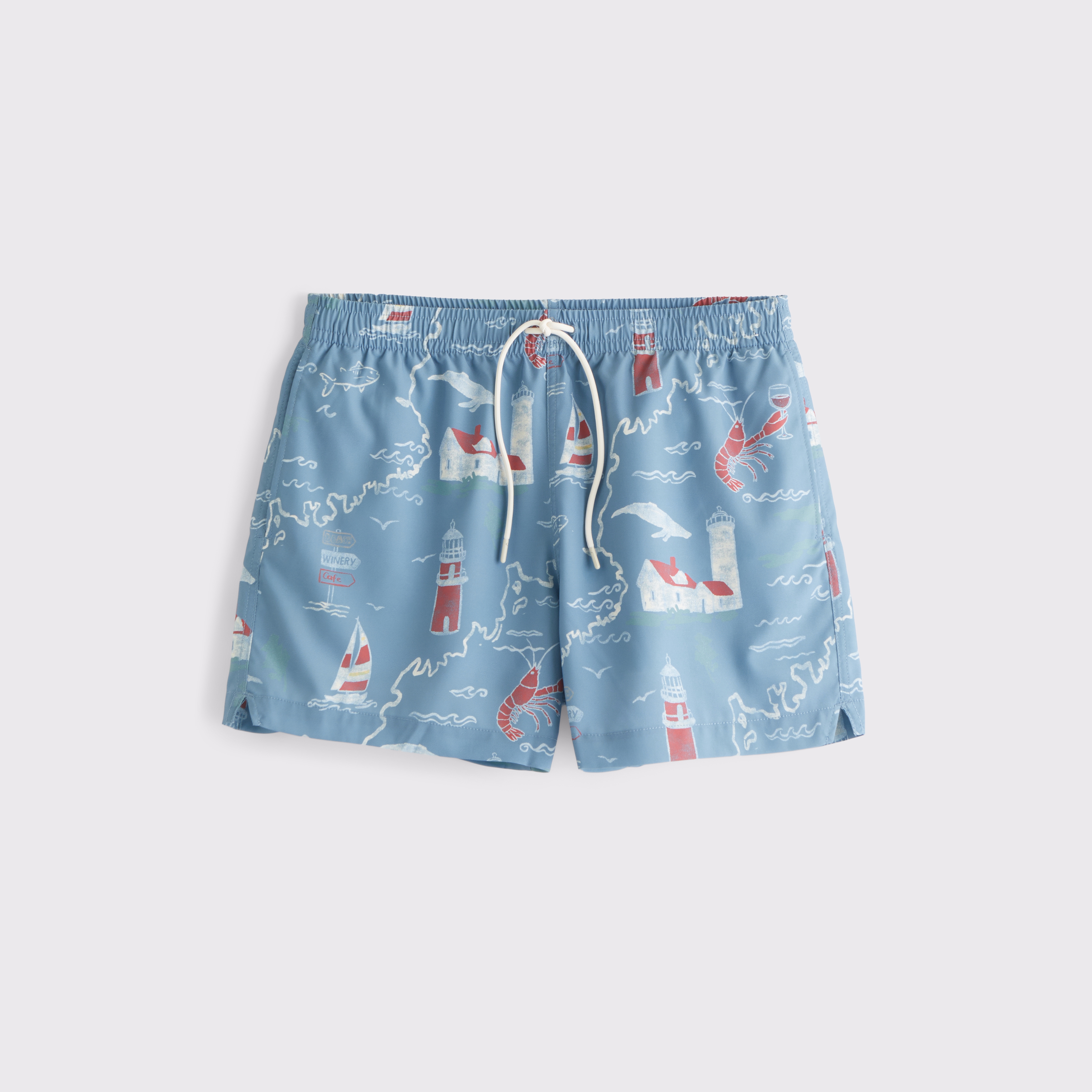 Abercrombie & Fitch Pull-on Swim Trunk In Blue