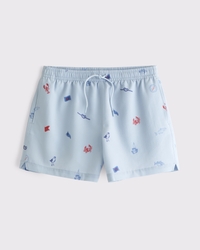 Pull-On Seersucker Swim Trunk