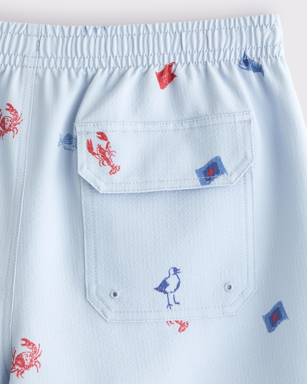 Pull-On Seersucker Swim Trunk