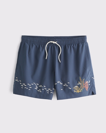 Abercrombie & Fitch Pull-On Micro-Texture Swim Trunk