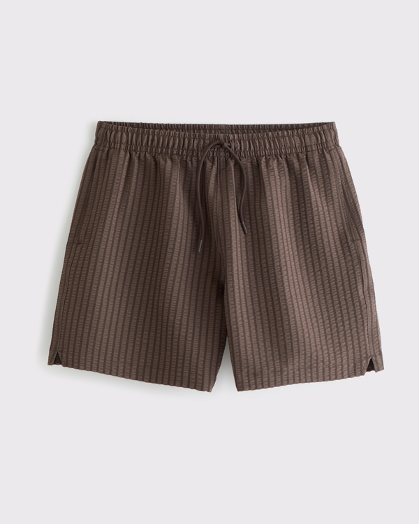 Pull-On Swim Trunk, Chocolate Brown view 1