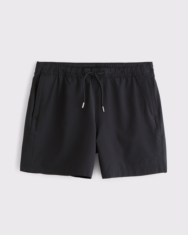 Zwemshort met trekkoord, Zwart view 1