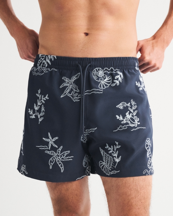 Pull-On Swim Trunk, Sapphire Pattern view 1