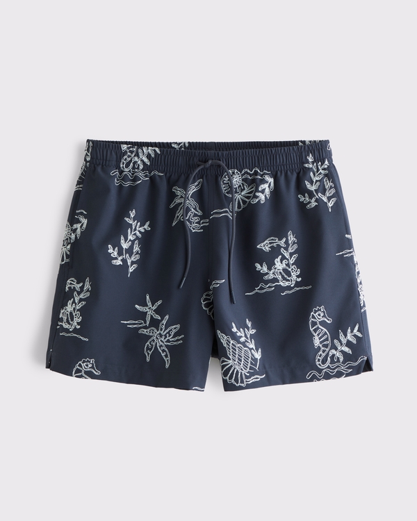Shorts de baño sin cierres, Estampado Zafiro view 1