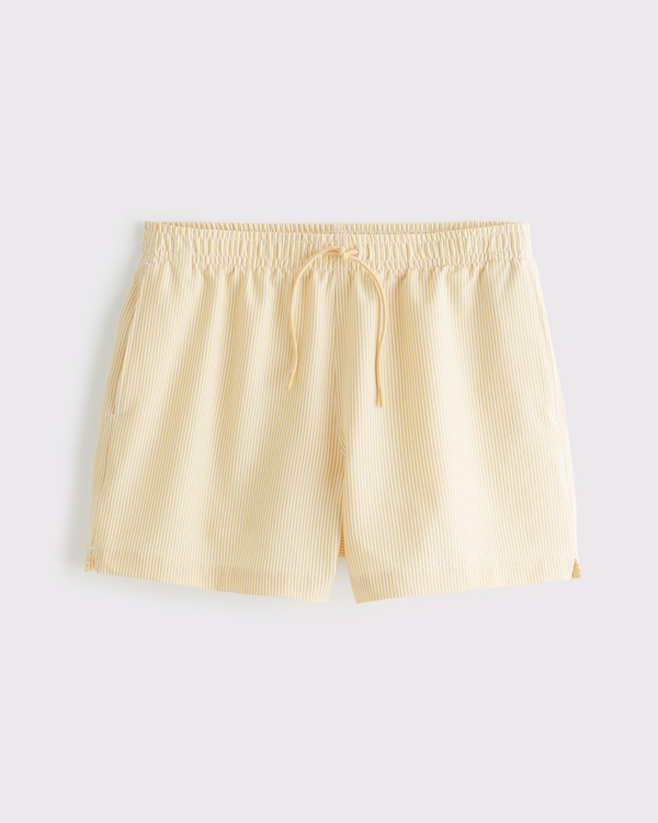 Pull-On Swim Trunk, Yellow Stripe view 1
