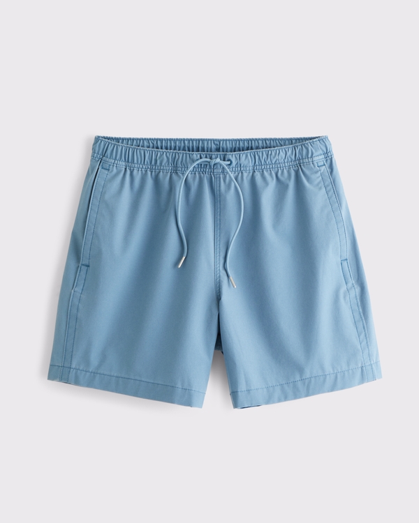 Pull-On Swim Short, Medium Blue view 1