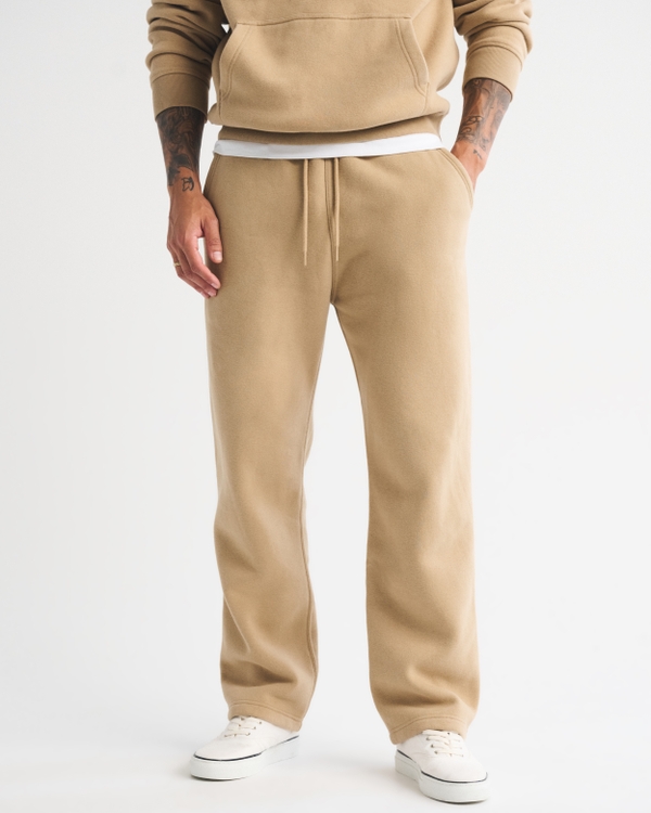 Essential Straight Open-Hem Sweatpant, Fawn view 2