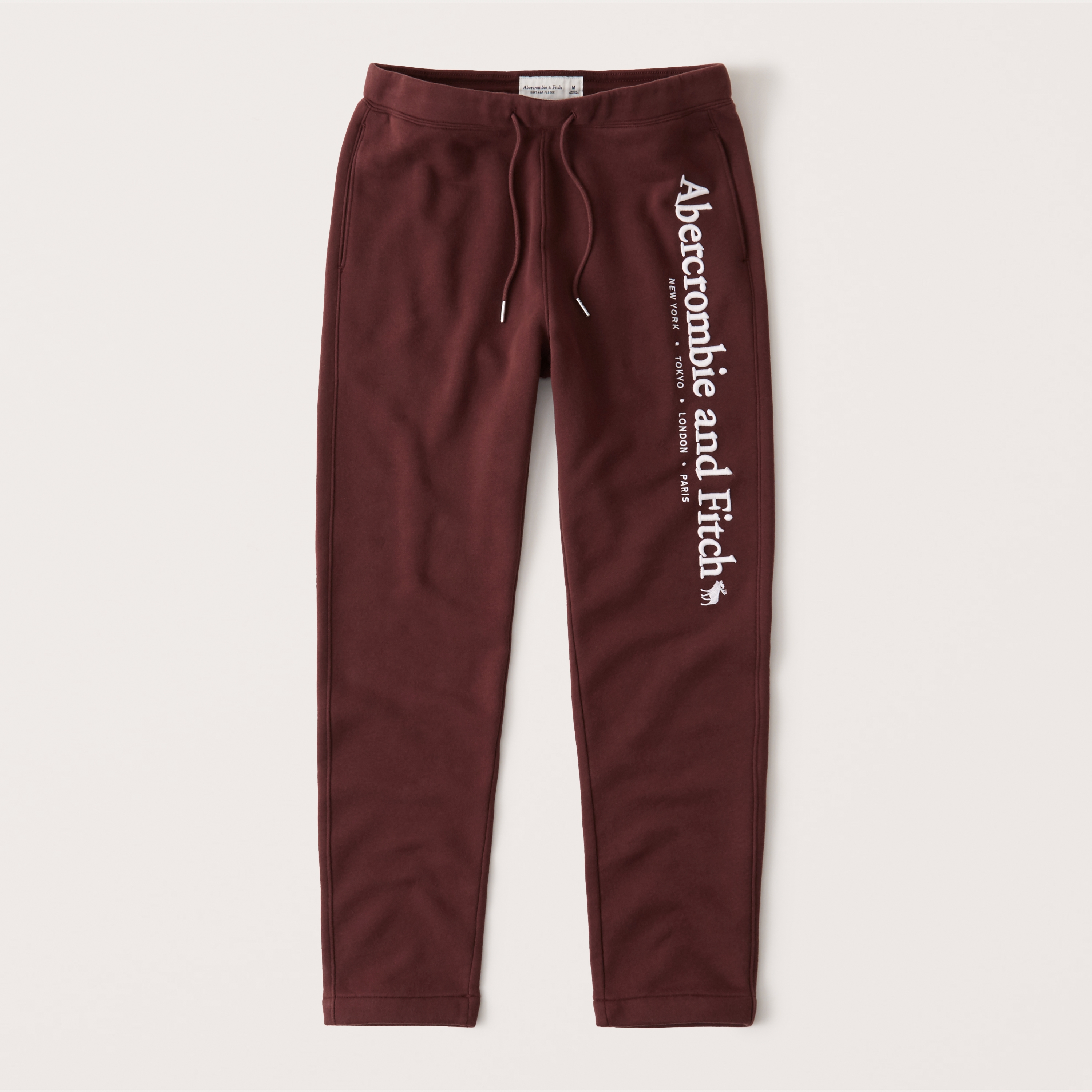 abercrombie banded logo sweatpants