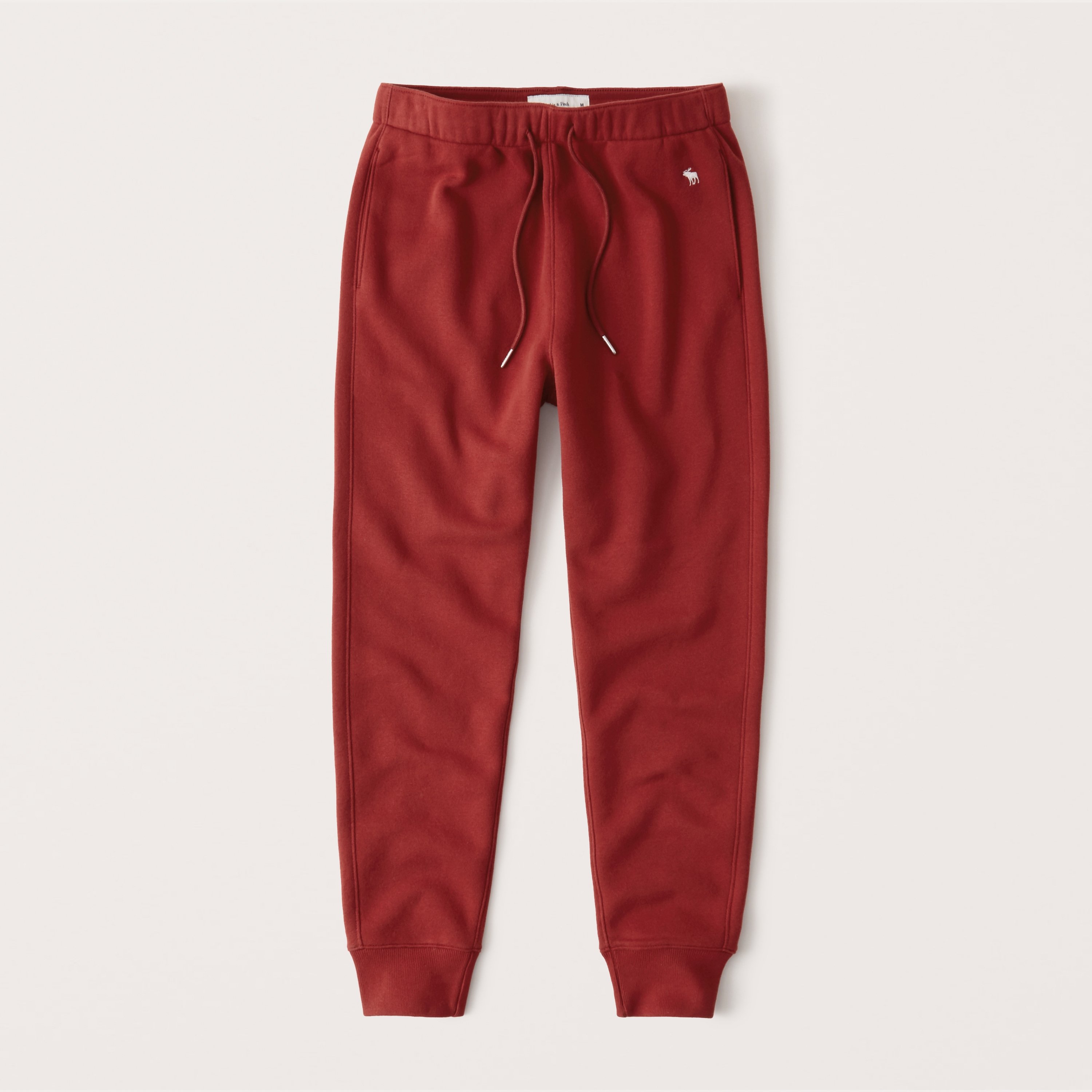 red jean joggers