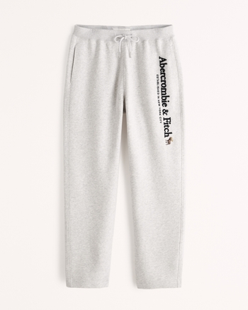 Heren Kenmerkende sweatpants met logo Heren A F logo shop Abercrombie