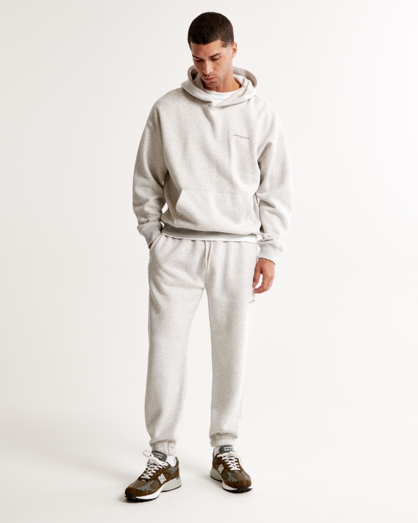 Micro-Logo Cinched Sweatpant, Light Heather Grey