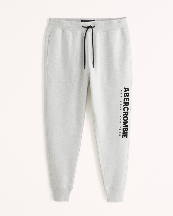 Stretch Terry Logo Jogger, Light Heather Grey