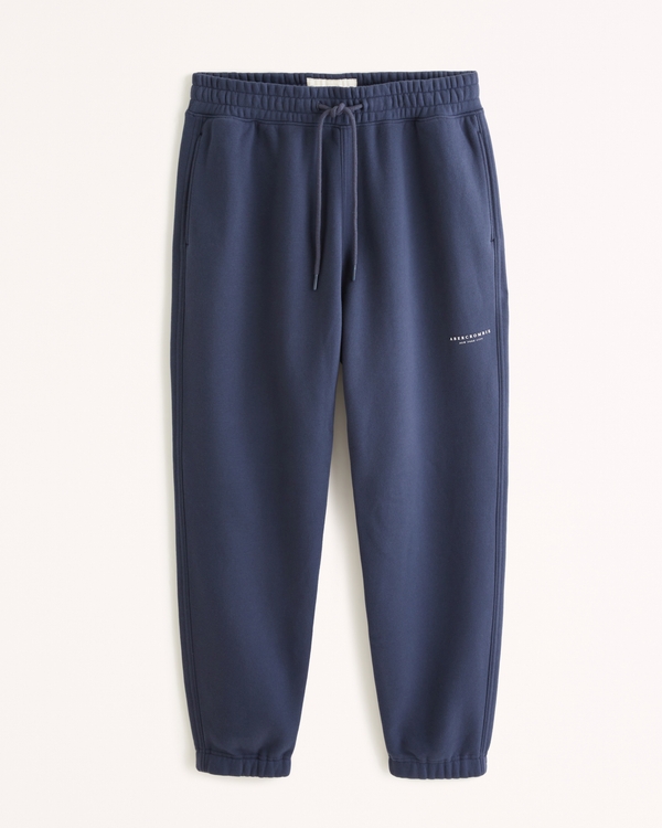 Micro-Logo Cinched Sweatpant, Navy Blue