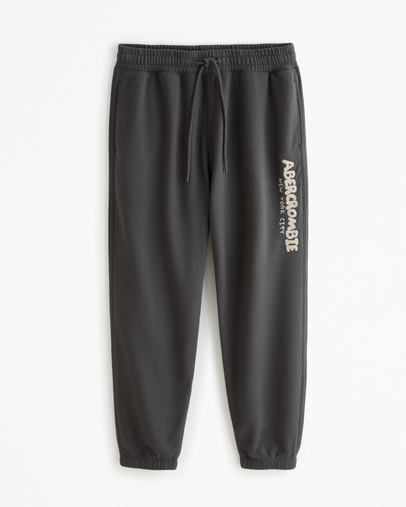 Pantalon de jogging resserr en tissu ponge avec logo