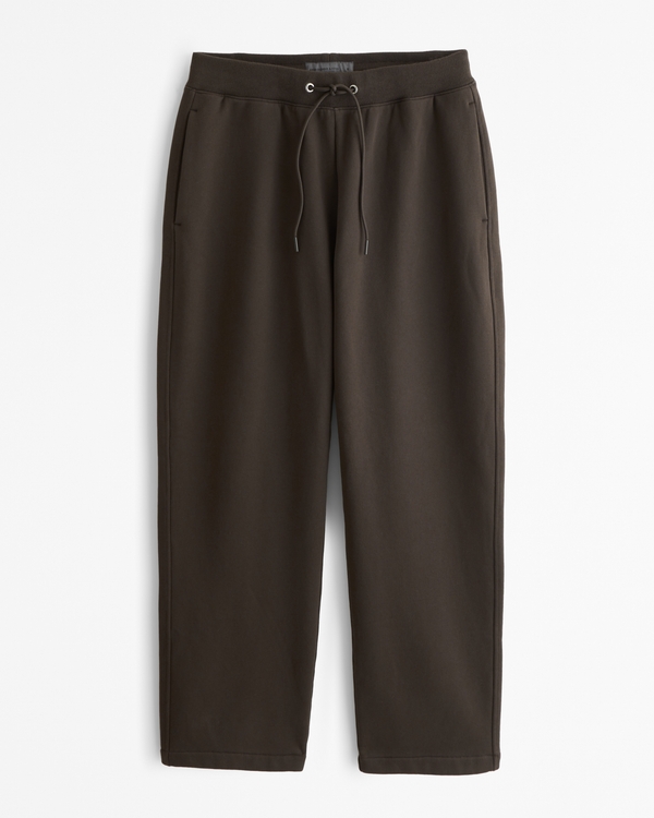 Premium Heavyweight Loose Open-Hem Sweatpant, Dark Brown