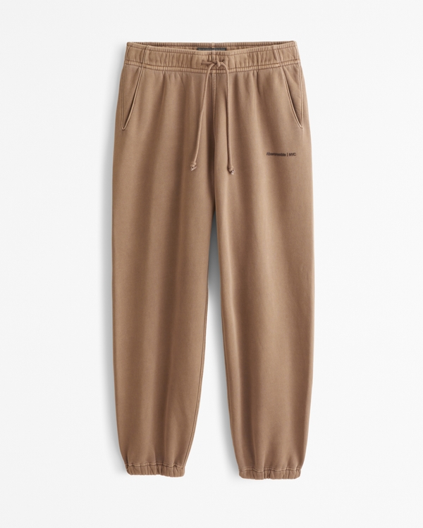 Micro-Logo Cinched Sweatpant, Umber