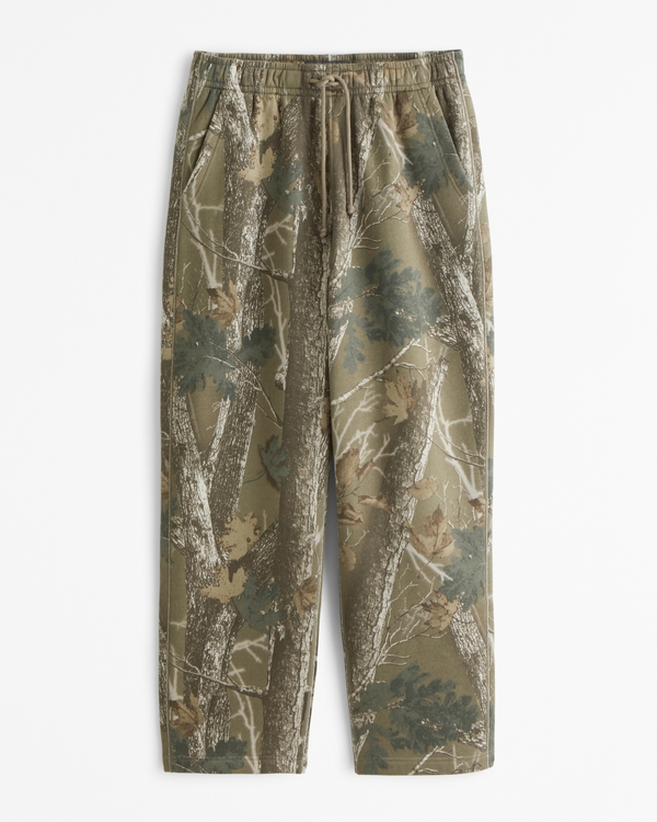 Baggy Open-Hem Sweatpant, Dusky Green Camo view 1