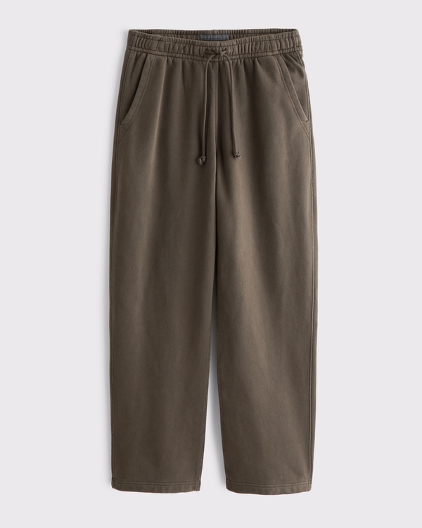 Baggy Open-Hem Sweatpant, Dark Brown view 1