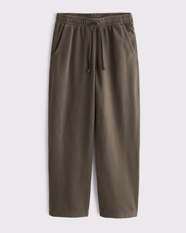 Baggy Open-Hem Sweatpant, Dark Brown