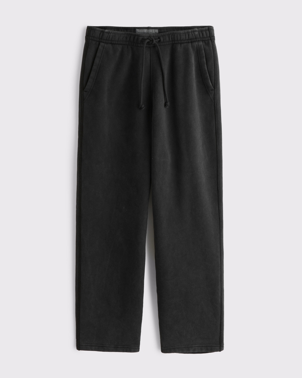 Baggy Open-Hem Sweatpant, Black