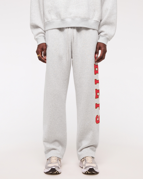 Kansas City Chiefs Graphic Sweatpant, Heather Grey view 1
