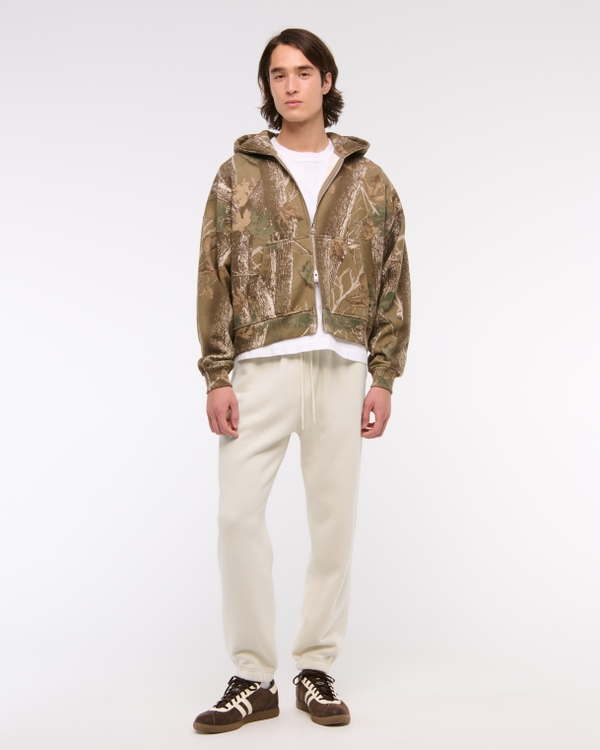 Essential Cinched Sweatpant, Cream view 1