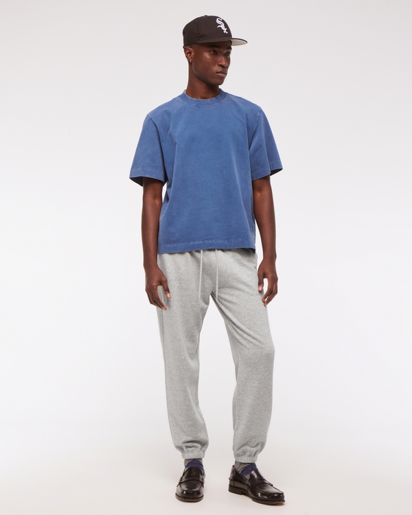 French Terry Icon Sweatpant, Light Heather Gray view 2