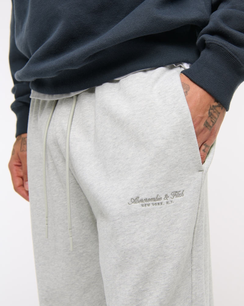 Homme Jogging en tissu bouclette à ourlet ouvert avec logo Homme