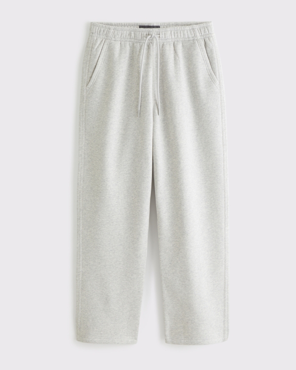 Must-have baggy sweatpants met open zoom, Lichtgrijs Gemêleerd view 1