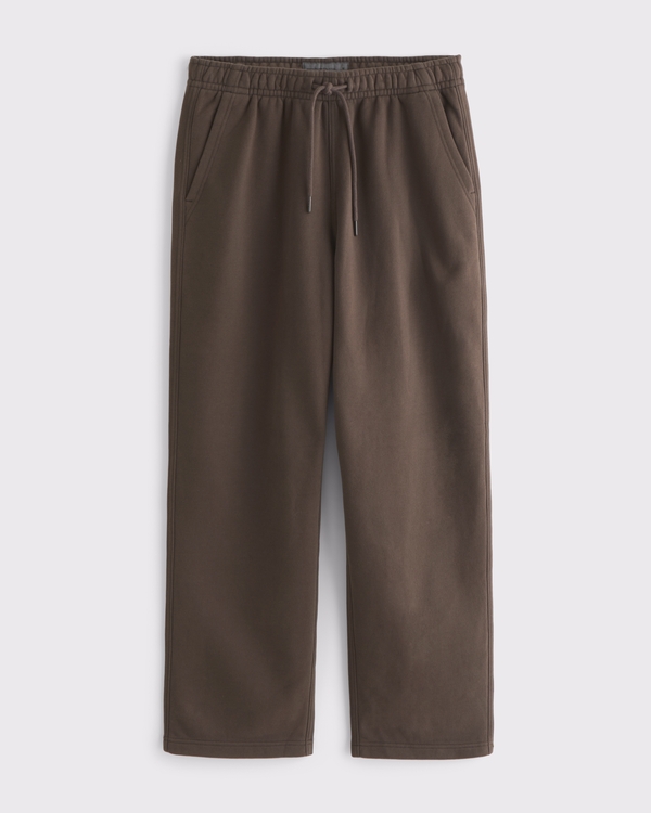 Essential Baggy Open-Hem Sweatpant, Chocolate Brown view 1